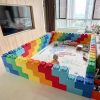 Rainbow building block fence