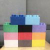 Side display of building blocks